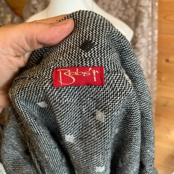 Vintage Wool Unique Polka Women's Dress Jacket Sweater Tunic Retro Cabin Cottage - Picture 7 of 7